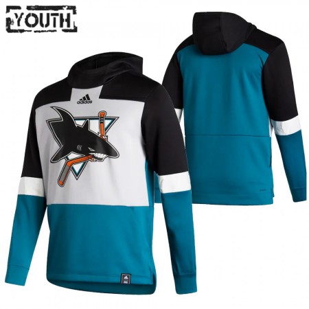 Kinder Eishockey San Jose Sharks Blank 2020-21 Reverse Retro Pullover Hooded Sweatshirt